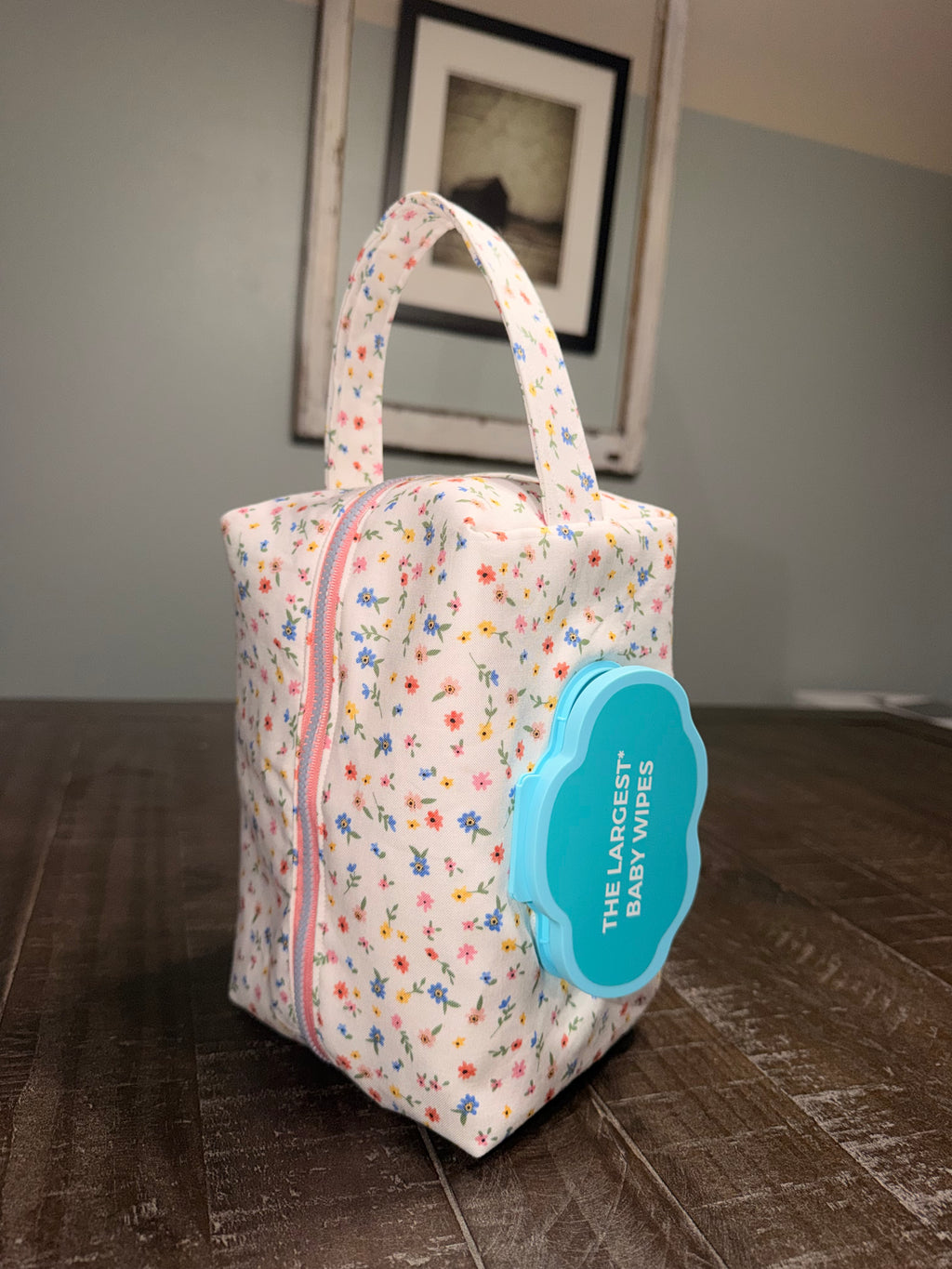 Handmade Baby Diaper and Wipe Travel Pouch
